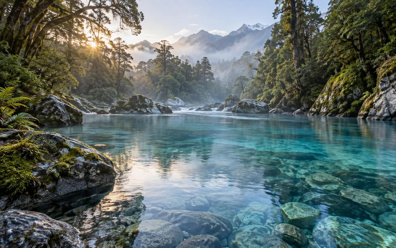 Bosque y río de Agua de Bosque