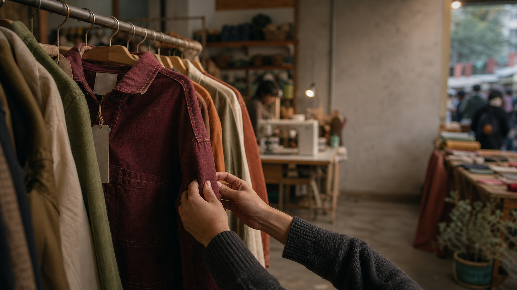 Ropa organizada para una experiencia de moda circular